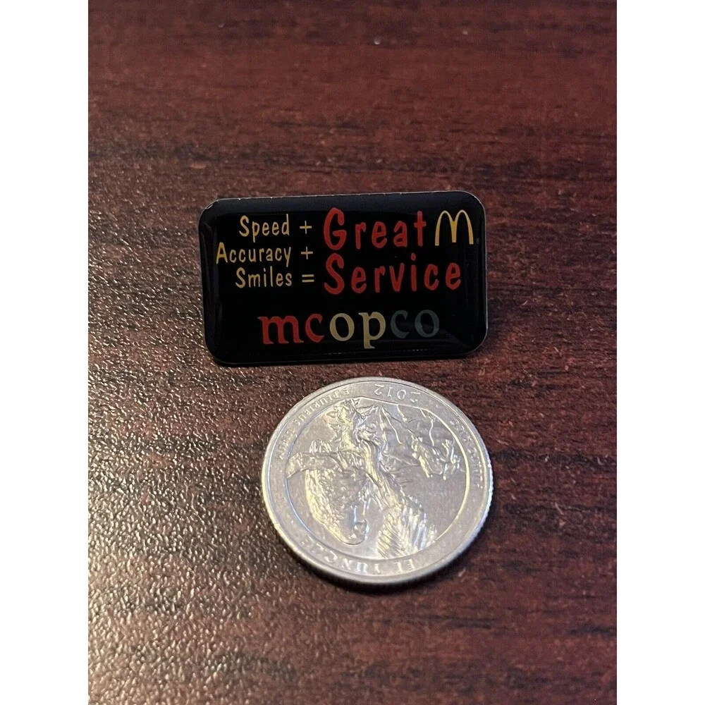 McDonald’s McOpCo Great Service Speed Accuracy Smiles Employee Lapel Hat‎ Pin